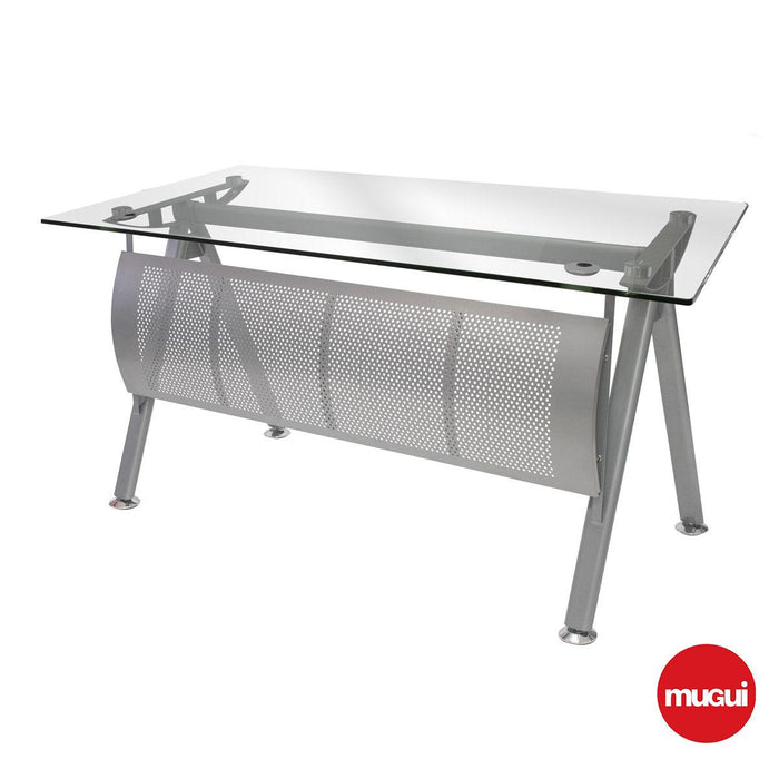 Escritorio con sobre de vidrio 120cm - MueblesMugui