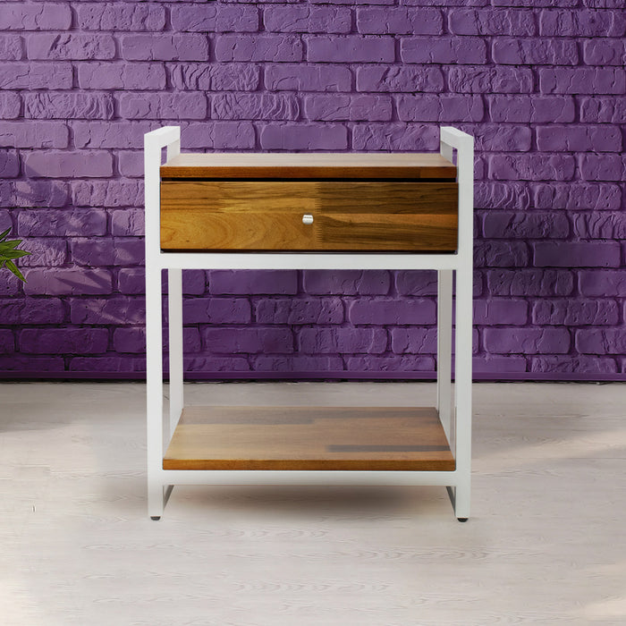 Mesita auxiliar decorativa en madera VTAGE-36-MA