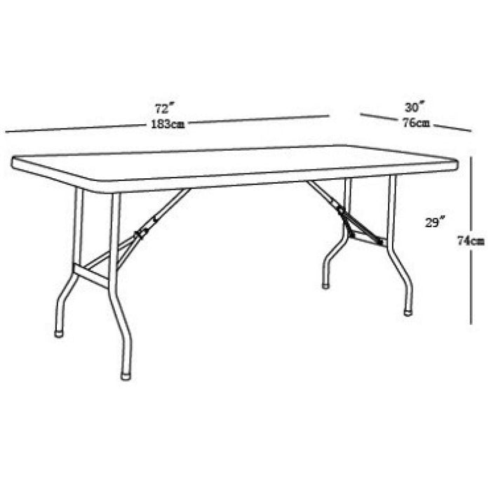 Mesa Plegable de 183cm en Resina - MueblesMugui