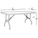 Mesa Plegable de 183cm en Resina - MueblesMugui