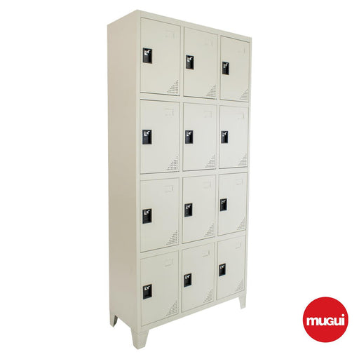 Locker metálico 12 compartimientos - MueblesMugui