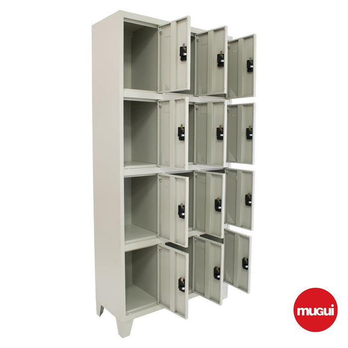 Locker metálico 12 compartimientos - MueblesMugui