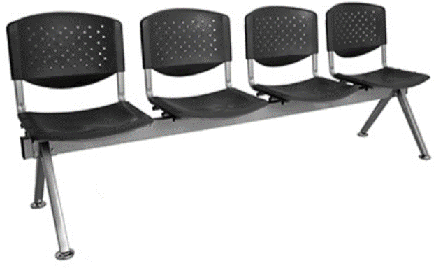 Butaca de espera 4 plazas DC-3344 - MueblesMugui